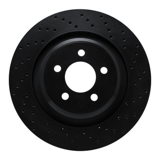 R1 Concepts® - eLINE Black Series™ Drilled 1-Piece Rear Brake Rotor