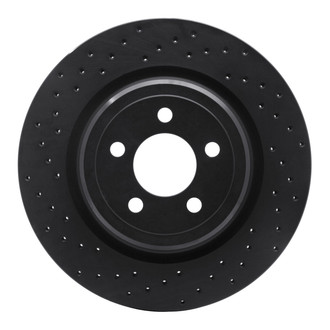 R1 Concepts® - eLINE Black Series™ Drilled 1-Piece Rear Driver Side Brake Rotor