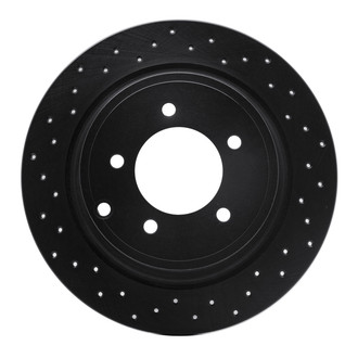 R1 Concepts® - eLINE Black Series™ Drilled 1-Piece Rear Brake Rotor