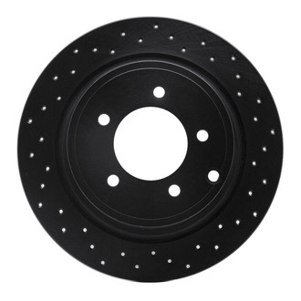 R1 Concepts® - eLINE Black Series™ Drilled 1-Piece Rear Brake Rotor