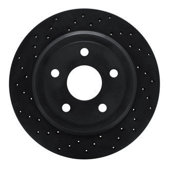 R1 Concepts® - eLINE Black Series™ Drilled 1-Piece Rear Brake Rotor