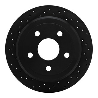 R1 Concepts® - eLINE Black Series™ Drilled 1-Piece Rear Brake Rotor