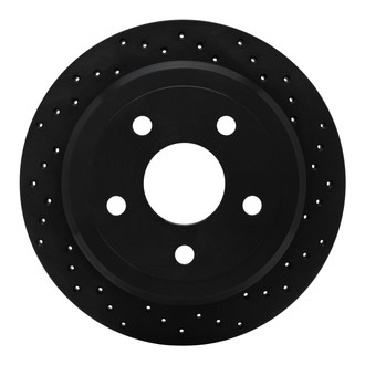 R1 Concepts® - eLINE Black Series™ Drilled 1-Piece Rear Brake Rotor