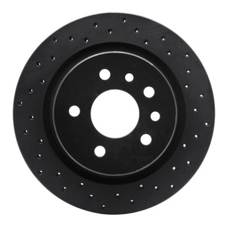 R1 Concepts® - eLINE Black Series™ Drilled 1-Piece Rear Passenger Side Brake Rotor