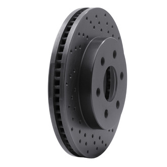 R1 Concepts® - eLINE Black Series™ Drilled 1-Piece Front Passenger Side Brake Rotor