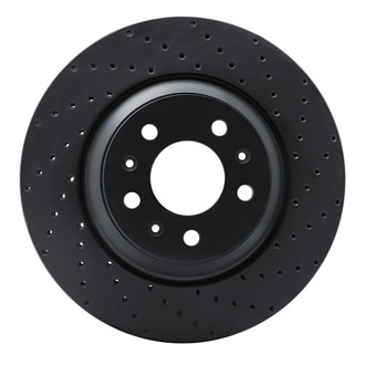 R1 Concepts® - eLINE Black Series™ Drilled 1-Piece Front Passenger Side Brake Rotor