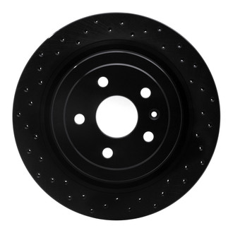 R1 Concepts® - eLINE Black Series™ Drilled 1-Piece Rear Driver Side Brake Rotor