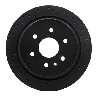 R1 Concepts® - eLINE Black Series™ Drilled 1-Piece Rear Brake Rotor