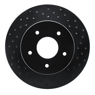 R1 Concepts® - eLINE Black Series™ Drilled 1-Piece Front Passenger Side Brake Rotor