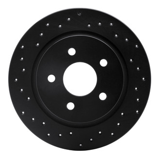 R1 Concepts® - eLINE Black Series™ Drilled 1-Piece Rear Brake Rotor