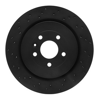 R1 Concepts® - eLINE Black Series™ Drilled 1-Piece Rear Brake Rotor
