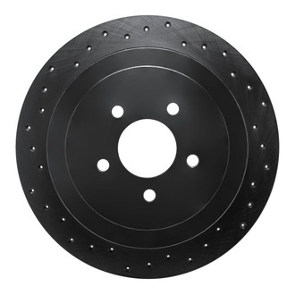 R1 Concepts® - eLINE Black Series™ Drilled 1-Piece Rear Brake Rotor