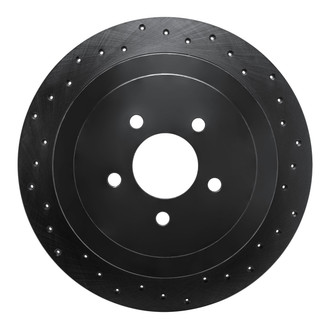 R1 Concepts® - eLINE Black Series™ Drilled 1-Piece Rear Brake Rotor