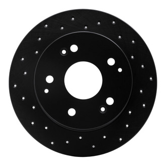 R1 Concepts® - eLINE Black Series™ Drilled 1-Piece Rear Brake Rotor
