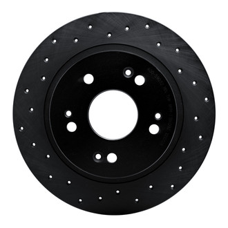 R1 Concepts® - eLINE Black Series™ Drilled 1-Piece Rear Brake Rotor