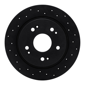 R1 Concepts® - eLINE Black Series™ Drilled 1-Piece Rear Brake Rotor