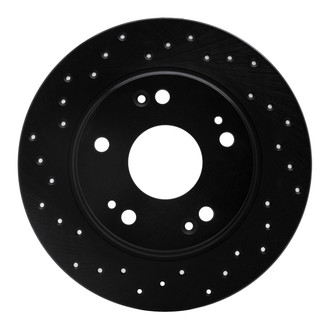 R1 Concepts® - eLINE Black Series™ Drilled 1-Piece Rear Brake Rotor