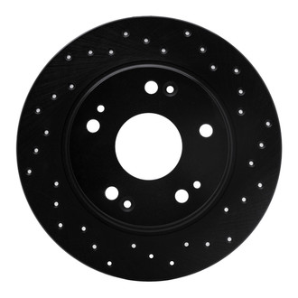 R1 Concepts® - eLINE Black Series™ Drilled 1-Piece Rear Brake Rotor