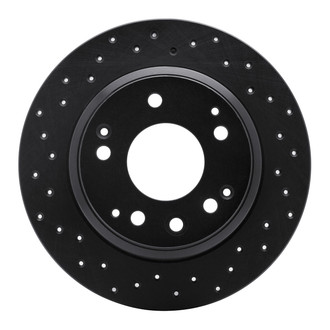 R1 Concepts® - eLINE Black Series™ Drilled 1-Piece Rear Brake Rotor