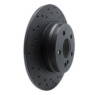 R1 Concepts® - eLINE Black Series™ Drilled 1-Piece Rear Passenger Side Brake Rotor