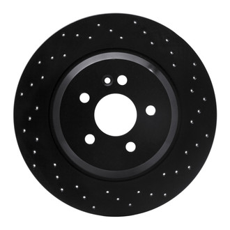 R1 Concepts® - eLINE Black Series™ Drilled 1-Piece Rear Passenger Side Brake Rotor