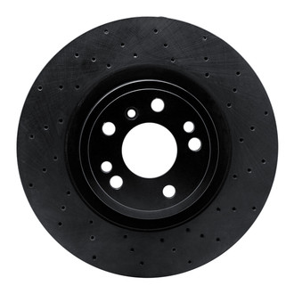 R1 Concepts® - eLINE Black Series™ Drilled 1-Piece Front Passenger Side Brake Rotor