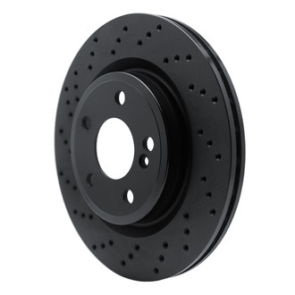 R1 Concepts® - eLINE Black Series™ Drilled 1-Piece Rear Driver Side Brake Rotor