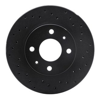 R1 Concepts® - eLINE Black Series™ Drilled 1-Piece Front Passenger Side Brake Rotor