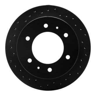 R1 Concepts® - eLINE Black Series™ Drilled 1-Piece Rear Driver Side Brake Rotor