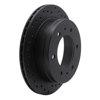 R1 Concepts® - eLINE Black Series™ Drilled 1-Piece Rear Passenger Side Brake Rotor