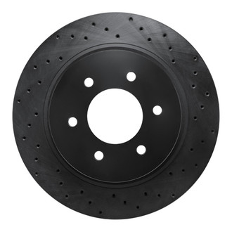 R1 Concepts® - eLINE Black Series™ Drilled 1-Piece Front Brake Rotor