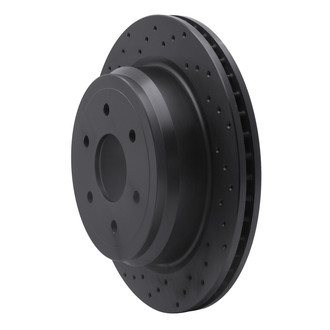R1 Concepts® - eLINE Black Series™ Drilled 1-Piece Rear Brake Rotor