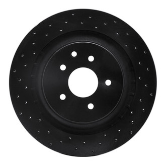 R1 Concepts® - eLINE Black Series™ Drilled 1-Piece Rear Driver Side Brake Rotor