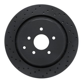 R1 Concepts® - eLINE Black Series™ Drilled 1-Piece Rear Driver Side Brake Rotor