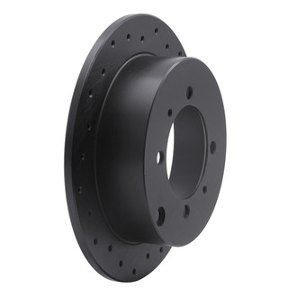 R1 Concepts® - eLINE Black Series™ Drilled 1-Piece Rear Passenger Side Brake Rotor
