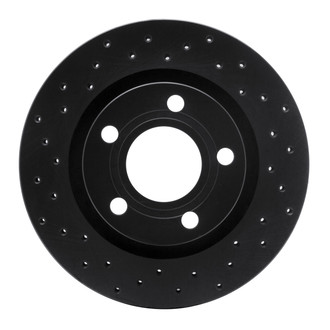 R1 Concepts® - eLINE Black Series™ Drilled 1-Piece Rear Driver Side Brake Rotor