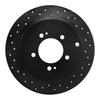 R1 Concepts® - eLINE Black Series™ Drilled 1-Piece Rear Driver Side Brake Rotor