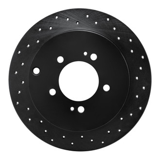 R1 Concepts® - eLINE Black Series™ Drilled 1-Piece Rear Passenger Side Brake Rotor