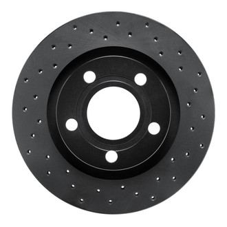 R1 Concepts® - eLINE Black Series™ Drilled 1-Piece Rear Brake Rotor