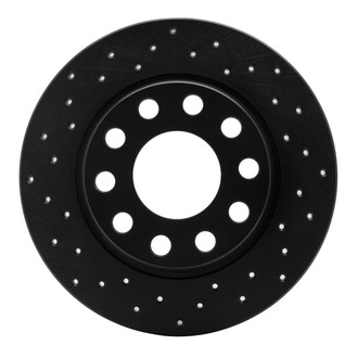 R1 Concepts® - eLINE Black Series™ Drilled 1-Piece Rear Brake Rotor