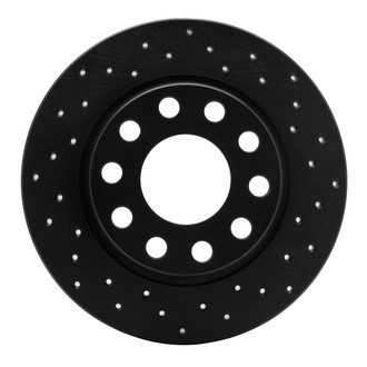 R1 Concepts® - eLINE Black Series™ Drilled 1-Piece Rear Brake Rotor