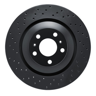 R1 Concepts® - eLINE Black Series™ Drilled 1-Piece Rear Brake Rotor