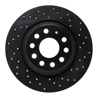 R1 Concepts® - eLINE Black Series™ Drilled 1-Piece Rear Brake Rotor