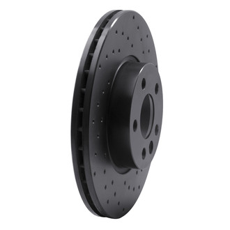 R1 Concepts® - eLINE Black Series™ Drilled 1-Piece Front Passenger Side Brake Rotor