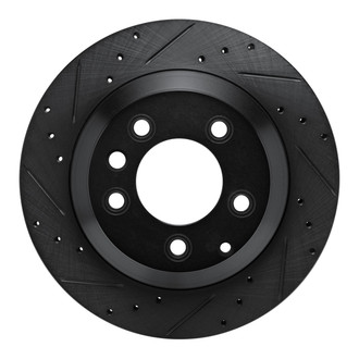 R1 Concepts® - eLINE Black Series™ Drilled 1-Piece Rear Brake Rotor