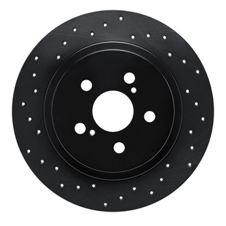 R1 Concepts® - eLINE Black Series™ Drilled 1-Piece Rear Brake Rotor