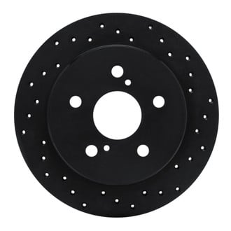 R1 Concepts® - eLINE Black Series™ Drilled 1-Piece Rear Brake Rotor