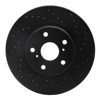 R1 Concepts® - eLINE Black Series™ Drilled 1-Piece Front Passenger Side Brake Rotor