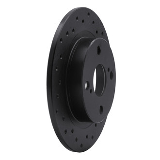 R1 Concepts® - eLINE Black Series™ Drilled 1-Piece Rear Passenger Side Brake Rotor