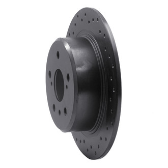 R1 Concepts® - eLINE Black Series™ Drilled 1-Piece Rear Driver Side Brake Rotor